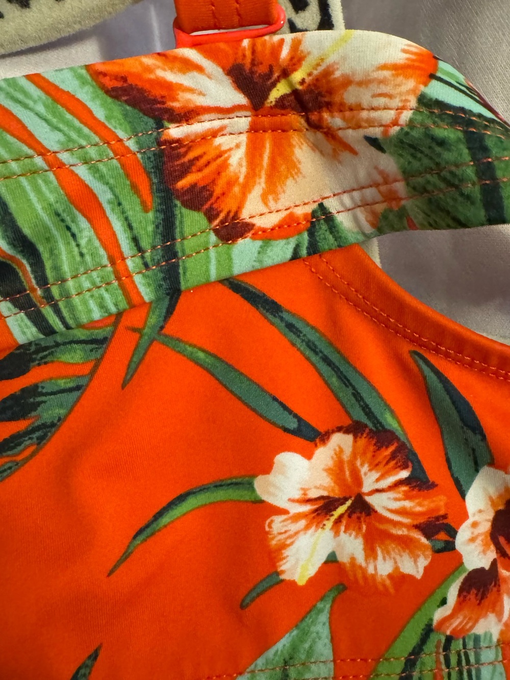 Torrid Orange Tropical Floral Bikini Skirt Set - Picture 9 of 15